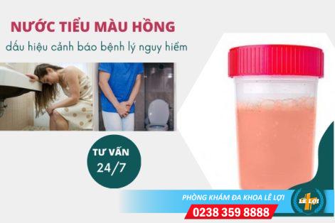 Nước tiểu màu hồng là bị gì?