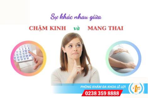 Sự khác nhau giữa chậm kinh và mang thai